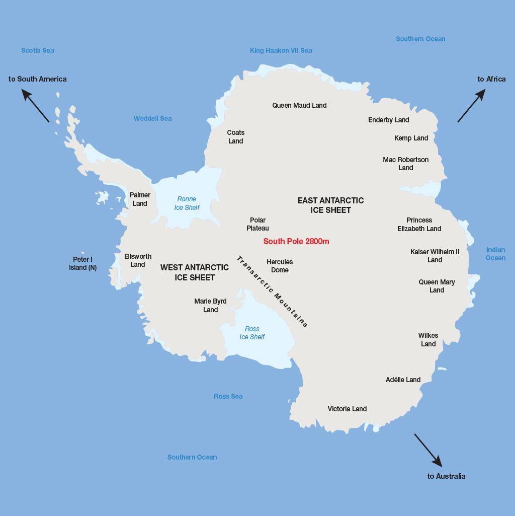 Antarctica vacations map
