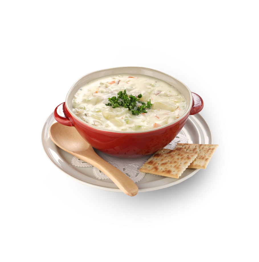 Clam chowder, a famous dish in Boston, Massachusetts