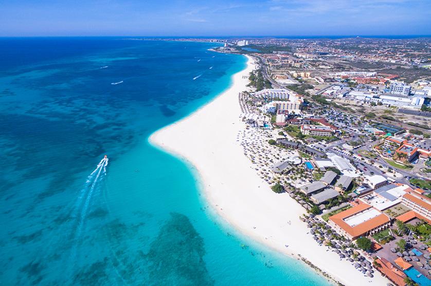 Aerial view of Aruba