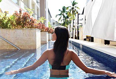 Enjoy a luxurious pool at Royalton