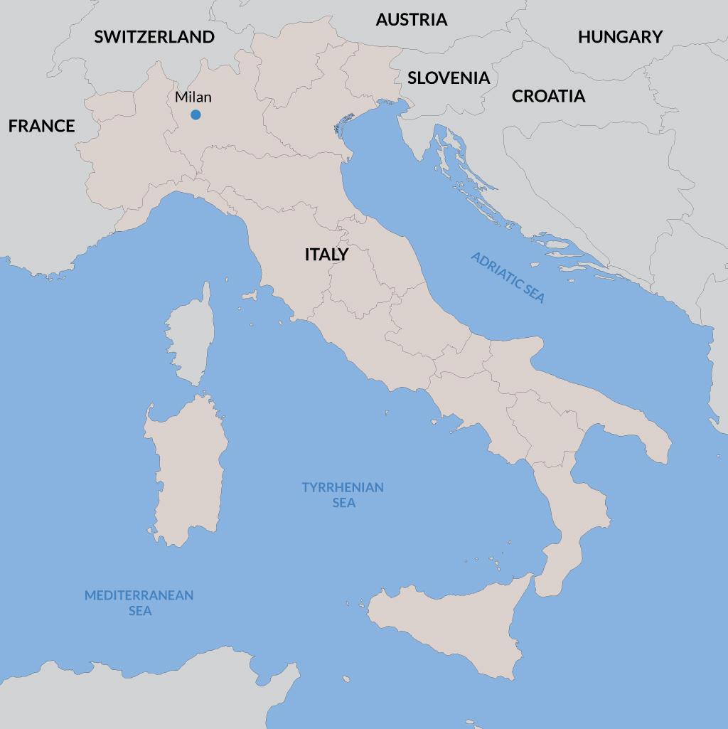 Milan vacations map